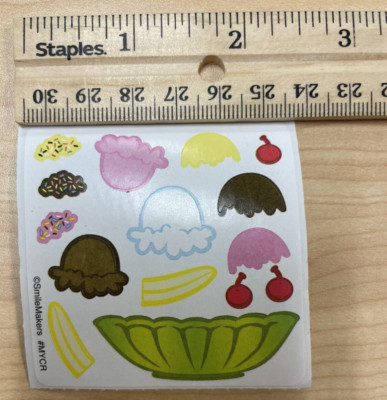 Vintage Stickers Ice Cream Sundae Smilemakers Smile Makers Sticker New Teachers