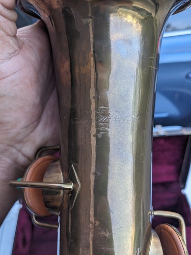 Vintage Frank Holton Gold Plated Alto LP Saxophone 1920 W/Case - Picture 9 of 17