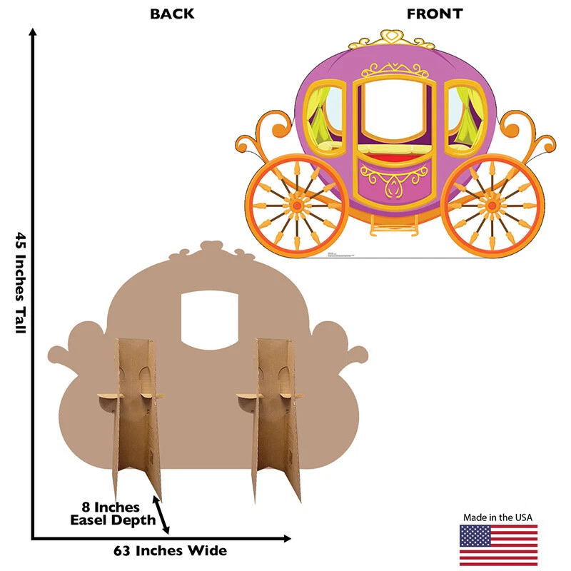 CARRUAJE Stand-In CARTÓN RECORTE Standup Standee Standin Niño Cuento de Hadas Foto 2 de 4