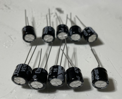 25V 1000uF Low ESR Capacitors - 105°C, 10x17mm, Pack Of 10 For LCD TV & Monitor Repair
