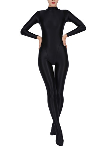 iEFiEL Body Mujer Brillante Traje de Cuerpo Completo Slim Fit Mono Elástico Catsuit - Imagen 73 de 188