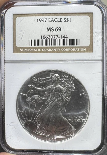 1997 American Silver Eagle NGC MS-69