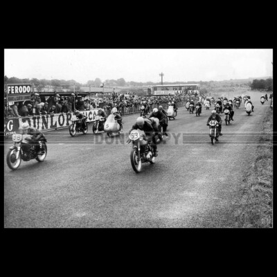 Photo M.001646 DAVE CHADWICK #38 RALPH RENSEN #63 NORTON ULSTER GP 1957