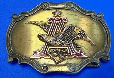 Anheuser Busch Eagle Logo Brewing Company Promotional 1980 Raintree Belt Buckle