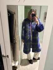 Stunning Shrimps Faux Fur Tartan Maxi Coat, Size Uk 10 Worn Once Practically New