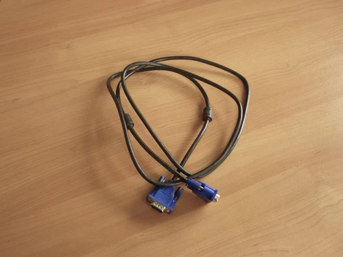 Zwart blauwe VGA sub D male ronde kabel