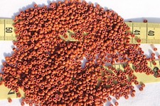 9/0 Vintage French Glass Mixed Opaque Light  Medium Brown Seed Beads 1oz