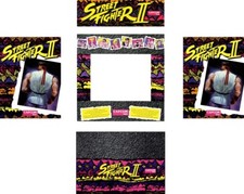 Street Fighter 2 Arcade Side Art Full Set 5pc Artwork Textured CPO SF2 Kit