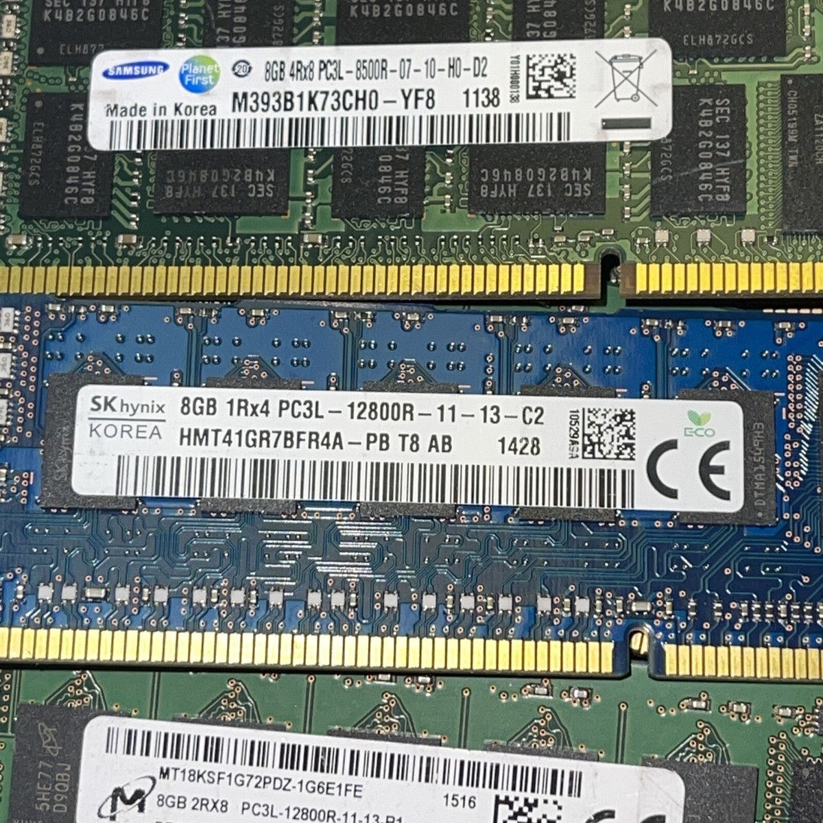 96GB (8GBx12) SAMSUNG SKHYNIX MICRON 8GB PC3L ECC REG SERVER RAM