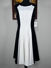 Calvin Klein Fit & Flare Dress Women's 6 Round Neck Lined Work Party Prom NWT