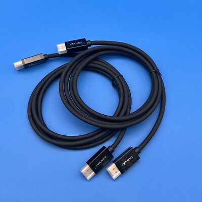 IVANKY 16K Displayport Cable, [6.6ft, 2-Pack], VESA Certified DP 2.1 Cable 