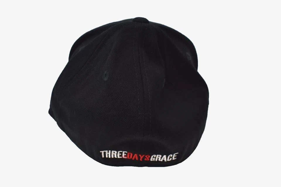 Gorra negra Three Days Grace para hombre Flex Fit Tech se adapta a 7 1/4 a 7 5/8 nueva Foto 4 de 4