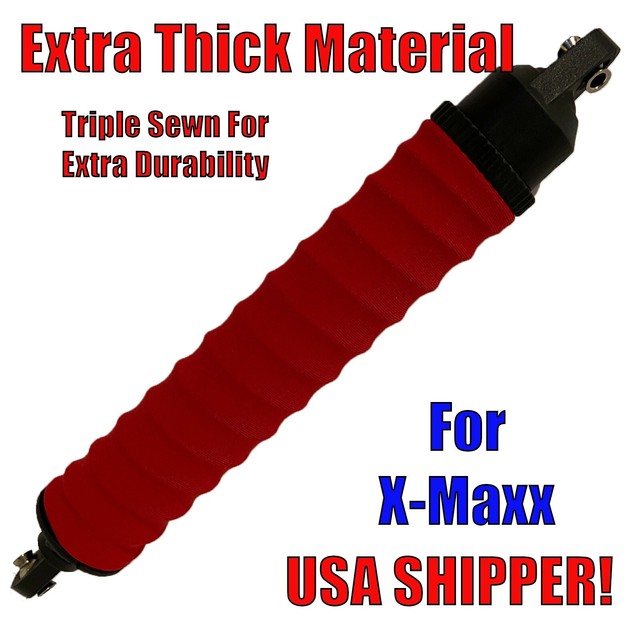 Traxxas XMaxx Shock Dust Covers Wraps RED XMAXX Durable & Thick