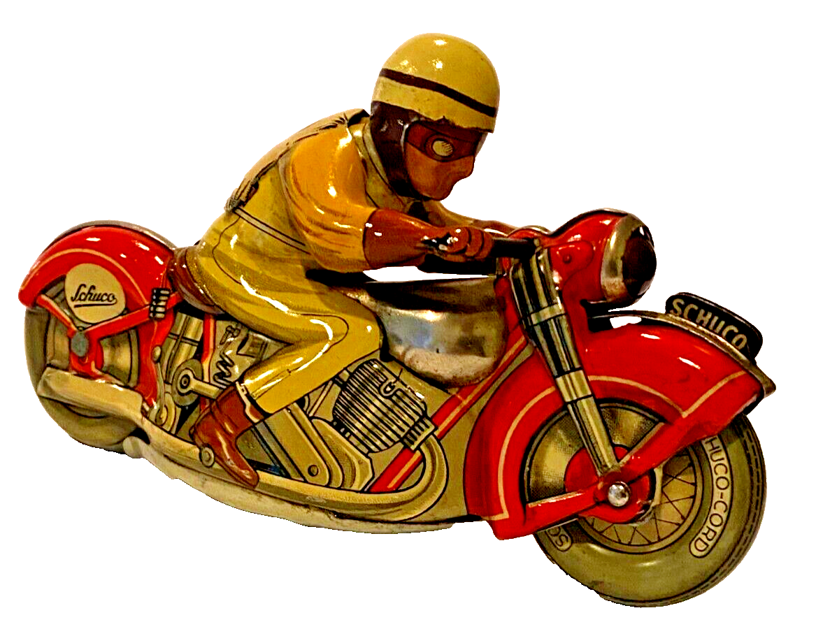 【送料込】Schuco VM NewBeetle ヴィンテージ Vintage Schuco Moto-Drill Windup 1006 Motorcycle US Zone Germany