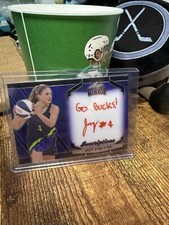 Jacy Sheldon Dallas Wings Autograph Leaf Metal Inscription, “Go Bucks #4”
