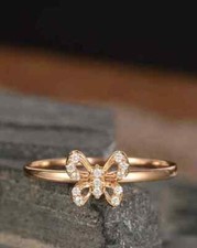 Real Moissanite 2.00Ct Round Cut Wadding Engagement Ring 14k Rose Gold Plated