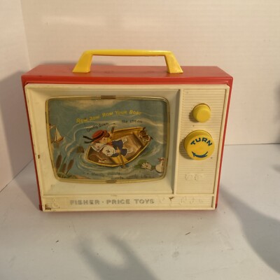 London Bridge Musical Toys Fisher Price Two Tune Tv 1966 Vintage
