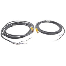 Lot of 2 Turck PKG 3M-6/S90 Actuator/Sensor Cable M8 3-Pin Female, 125VAC/DC, 3m