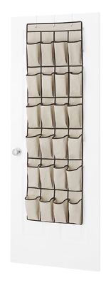 Whitmor 24 Pocket 12 Pair Canvas Over The Door Shoe Closet Organizer Hanging Bag