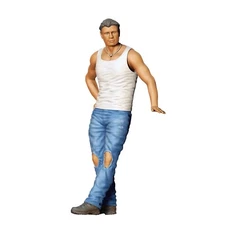 3D Resin Printed Figure - Many Scales - Variations of a Man Leaning on a Car