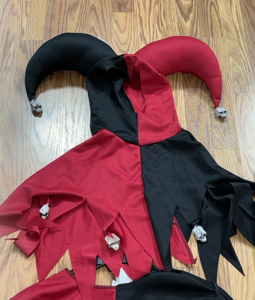 Jester Los Angeles Costume Medium Pants, Shirt, and Headpeice. - Image 3 of 4