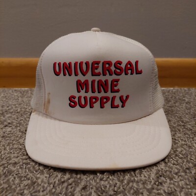 Vintage 80s Universal Mine Supply Foam Mesh Trucker Hat Snapback Cap Adjustable
