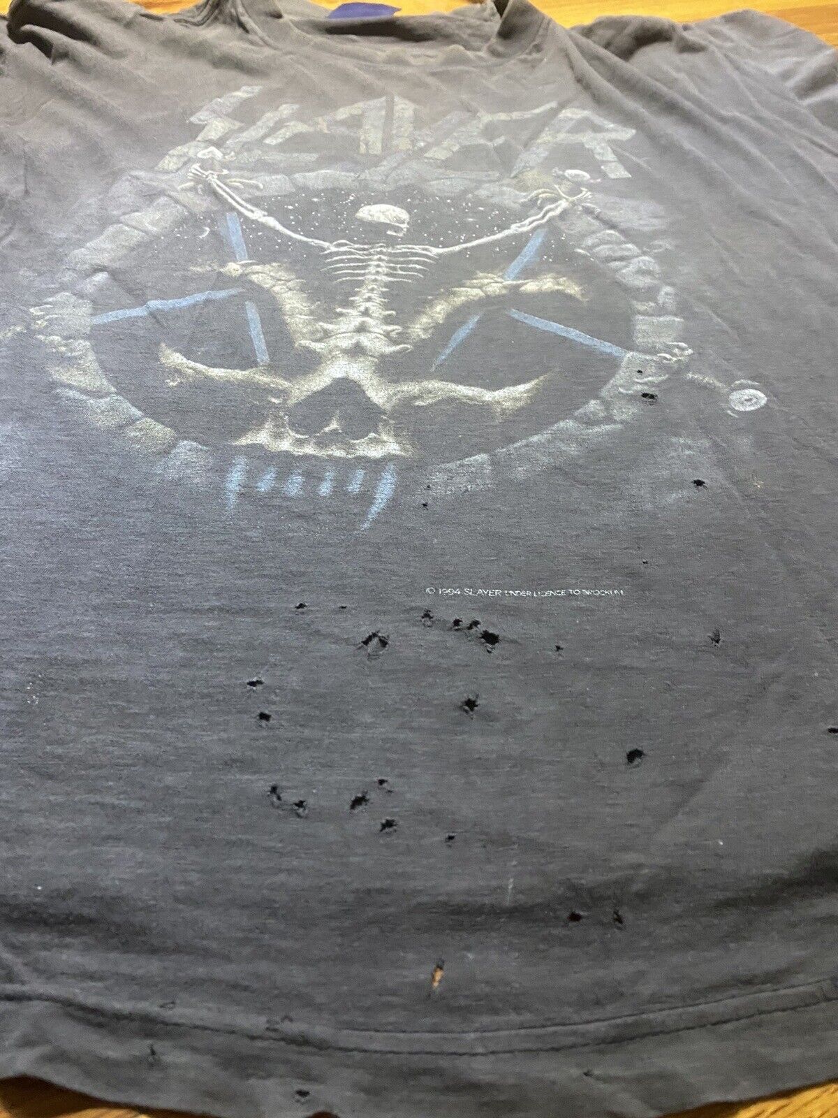 1994 Slayer Tour Shirt XL Vintage Distressed - image 3