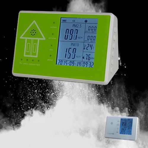 FIJNE GAUGE DEELTJE LASER FIJN STOF PM2.5/10 HCHO BENZINE/TVOC FS3-GRÜN - Picture 4 of 6