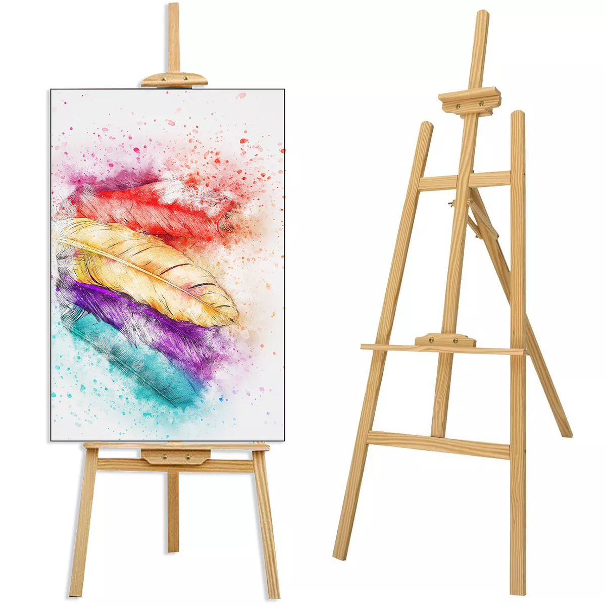 Art display easel with light  Art stand, Art easel, Black and