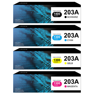 4 XXL Toner CF540A 203A für HP Color LaserJet Pro MFP M281fdw M254dw M254nw dn