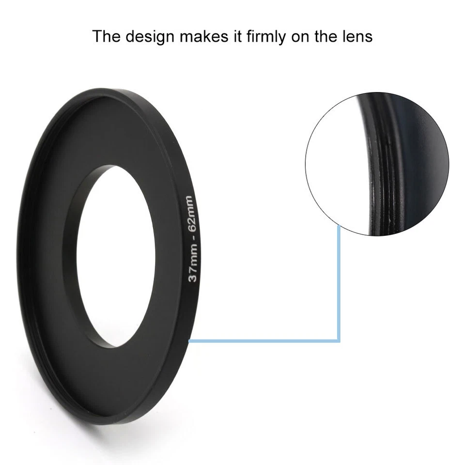 Anillo de filtro de lente anillo ascendente/descendente 37-28/30,5/40,5/42/46/49/52/55/58/62 mm Foto 3 de 4