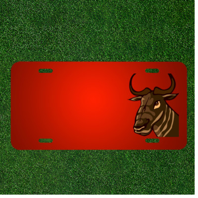 Custom Personalized License Plate With Add Names To Gnu Africa Animal Face