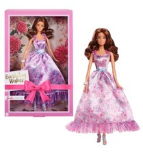 2024 Birthday Wishes Barbie Doll Brown Hair HRM55 NEW