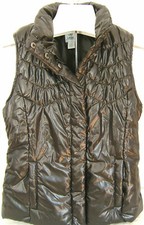 Izod Women’s Puffer Vest Sleeveless Lined Jacket Nw0t Black Sz S