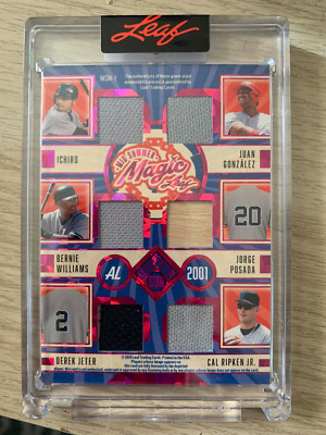 2025 Leaf 12 piece jersey bat ICHIRO DEREK JETER RIPKEN 6/7! Yankees Mariners Os
