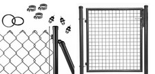 Komplettset EXPERT Maschendrahtzaun + Tor ANTHRAZIT Bausatz Gartenzaun Zaunset