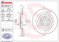 2X Brembo 08.N410.11 Bremsscheibe FüR Ford USA