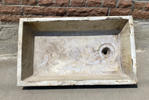 Antique Porcelain Over Cast Iron Farmhouse Sink