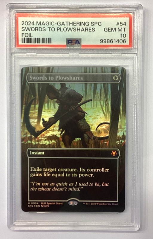 Swords to Plowshares Borderless Foil PSA 10 2024 Magic the Gathering Bloomburrow