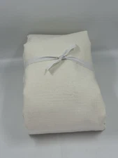 New Pottery Barn Emery Linen/Cotton Curtain, Cotton Lined, White, 100”x108, READ