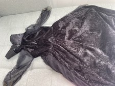 Woolworths Girls Witch Halloween Fancy Dress Black Velvet Dress 5-8 Years