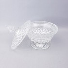 Vintage Anchor Hocking Wexford Cut Glass Crystal Candy Dish with Lid