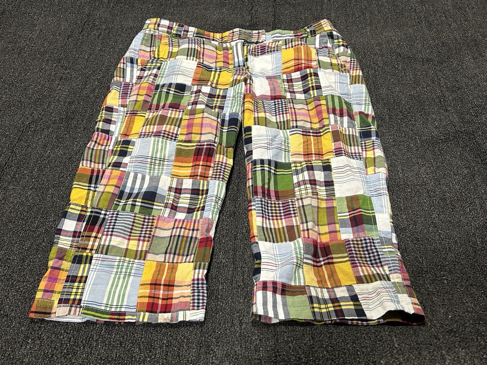 J Crew Patchwork Capri Length Colorful Pants Size… - image 1