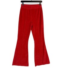 Aerie Flare High Rise 30  Stretch Pants Ribbed Orange Red - S