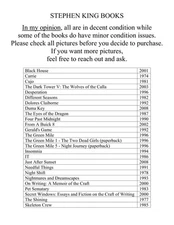 Stephen King Books-Discount When You Buy More Than One! (Read Descriptions)
