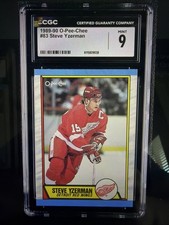 1989-90 O-Pee-Chee Steve Yzerman #83 CGC 9 Mint