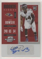 2017 Panini Contenders Optic Rookie Ticket Red Prizm 42/75 Tyus Bowser Auto 0a6