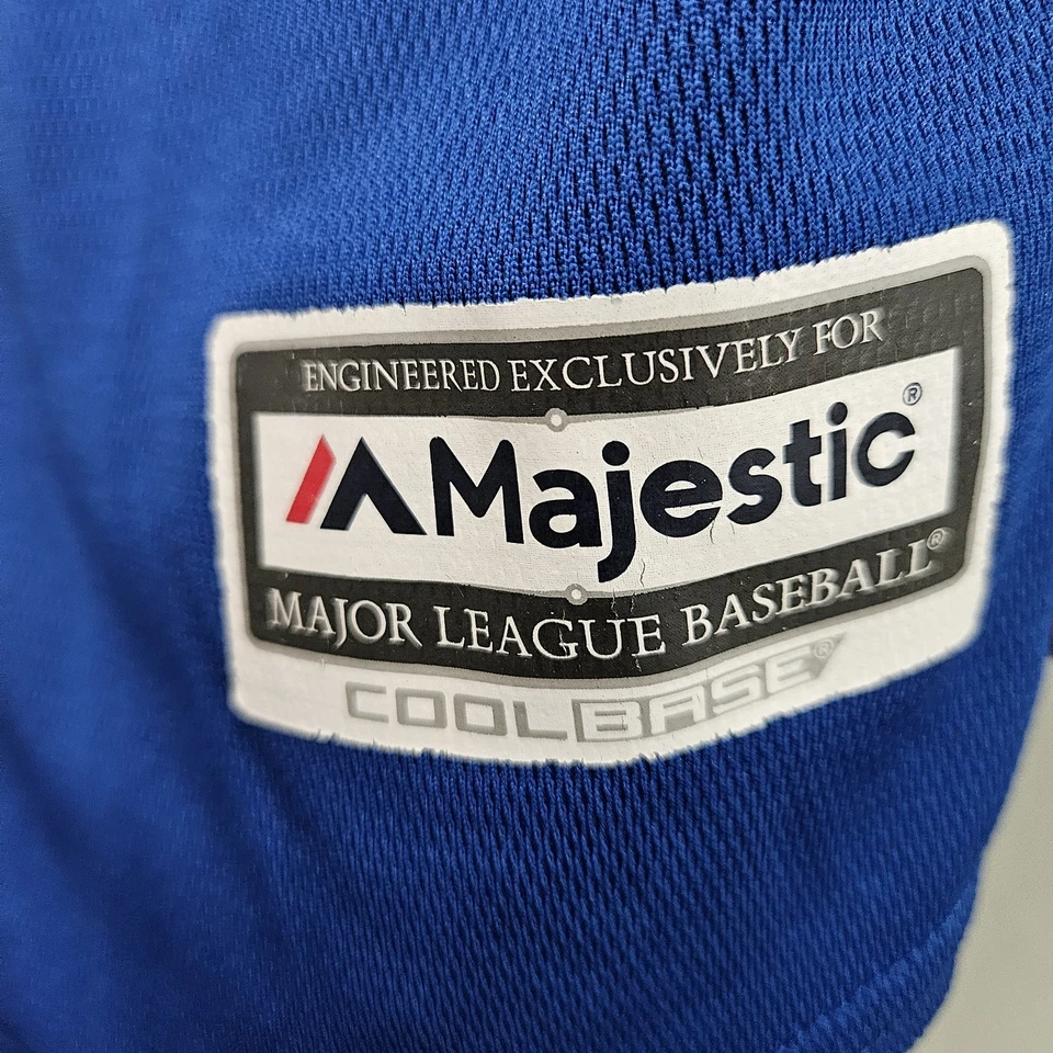 Camiseta Majestuosa Matt Harvey #33 Azul Grande 14/16 de los New York Mets MLB Juvenil Chicos Foto 3 de 4