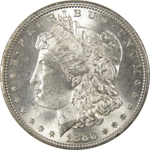 1880 Morgan Dollar BU Choice Uncirculated Silver $1 Coin