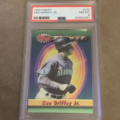 1994 Topps Finest Ken Griffey Jr. #232 PSA 8 Seattle Mariners Baseball Card